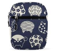 Qjjinxior Bolso bandolera Zombies Dead Men Walking Body at Night Bandolera multiusos pequeña para trabajo, negocios, viajes, Patrón de la suerte de gato, Talla única