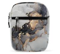 Qjjinxior Chinchilla Camerons - Bolso bandolera pequeño multiusos para el trabajo, negocios, viajes, Mármol de oro negro., Talla única