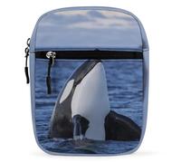 Qjjinxior Chinchilla Camerons - Bolso bandolera pequeño multiusos para el trabajo, negocios, viajes, Orca orca, Talla única