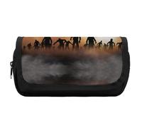 Qjjinxior Estuche de doble capa, bolsa de papelería Dachshundutilizada como estuche para lápices, Zombies Dead Men Walking Body at Night, Talla única, Estuche para lápices