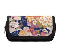 Qjjinxior Estuche de doble capa, diseño de guepardo, bolsa de papelería utilizada como estuche para lápices, Kimono tradicional japonés, Talla única, Estuche para lápices
