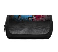 Qjjinxior Estuche de doble capa, hermoso patrón de sirena, bolsa de papelería utilizada como estuche para lápices, Graffiti Hip Hop, Talla única, Estuche para lápices