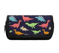 Qjjinxior Estuche de doble capa, hermoso patrón de sirena, bolsa de papelería utilizada como estuche para lápices, Dinosaurio monstruo, Talla única, Estuche para lápices