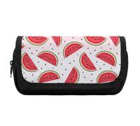 Qjjinxior Estuche de doble capa, huesos coloridos y bolsa de papelería utilizada como estuche para lápices, Sandía de verano, Talla única, Estuche para lápices