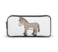 Qjjinxior Estuche para lápices, bolsa de papelería de burro, bolsa de viaje de negocios o caja de herramientas pequeña, bolsa de maquillaje para niñas, Lindo burro, 22*12*5cm, Estuche para lápices