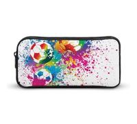 Qjjinxior Estuche para lápices, bolsa de papelería de burro, bolsa de viaje de negocios o caja de herramientas pequeña, bolsa de maquillaje para niñas, Balón de fútbol deportivo, 22*12*5cm, Estuche