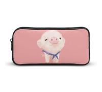 Qjjinxior Estuche para lápices, bolsa de papelería de burro, bolsa de viaje de negocios o caja de herramientas pequeña, bolsa de maquillaje para niñas, cerdo rosa, 22*12*5cm, Estuche para lápices