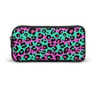 Qjjinxior Estuche para lápices, bolsa de papelería de unicornio arcoíris, bolsa de viaje de negocios o caja de herramientas pequeña, bolsa de maquillaje para niñas, Leopardo y cebra, 22*12*5cm