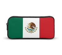 Qjjinxior Estuche para lápices, bolsa de papelería de unicornio arcoíris, bolsa de viaje de negocios o caja de herramientas pequeña, bolsa de maquillaje para niñas, Bandera de México, 22*12*5cm