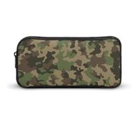 Qjjinxior Estuche para lápices, bolsa de papelería de unicornio arcoíris, bolsa de viaje de negocios o caja de herramientas pequeña, bolsa de maquillaje para niñas, verde camuflaje, 22*12*5cm, Estuche