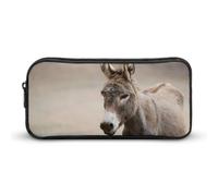 Qjjinxior Estuche para lápices, bolsa de papelería del Día de la Muerte, bolsa de viaje de negocios o caja de herramientas pequeña, bolsa de maquillaje para niñas, Lindo burro, 22*12*5cm, Estuche para