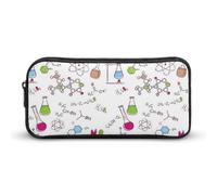 Qjjinxior Estuche para lápices, bonita bolsa de papelería, bolsa de viaje de negocios o caja de herramientas pequeña, bolsa de maquillaje para niñas, Patrón de experimento de química, 22*12*5cm