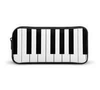 Qjjinxior Estuche para lápices, hermosa bolsa de papelería de luces del norte, bolsa de viaje de negocios o caja de herramientas pequeña, bolsa de maquillaje para niñas, Teclas de piano musical, 22*12