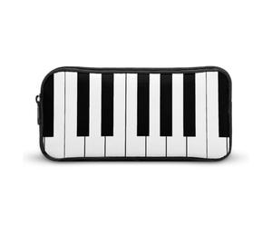 Qjjinxior Estuche para lápices, hermosa bolsa de papelería de luces del norte, bolsa de viaje de negocios o caja de herramientas pequeña, bolsa de maquillaje para niñas, Teclas de piano musical, 22*12