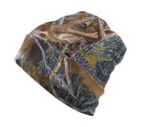 Qjjinxior Gorro de punto, gorro con patrón de pingüino, gorro para correr, ciclismo, deportes al aire libre, Camo Buck Deer, Talla única