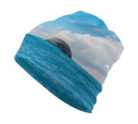 Qjjinxior Gorro de punto, gorro con patrón de pingüino, gorro para correr, ciclismo, deportes al aire libre, Dos delfines, Talla única