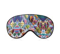 Qjjinxior Máscara de ojos de tela suave, máscara para dormir con globo aerostático, máscara de ojos para dormir con diadema ajustable para hombres y mujeres