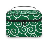 Qjjinxior Neceser de viaje de piel para mujer, que brilla en la oscuridad, constelaciones medianoche, neceser de viaje, Fondo arabesco, 25x18x15cm