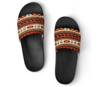 Qjjinxior Pantuflas antideslizantes, deslizadores de caballos occidentales para hombres y mujeres, toboganes de ducha, Estilo negro, 39 1/3 EU