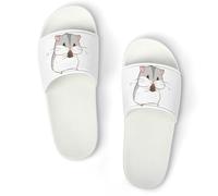 Qjjinxior Pantuflas antideslizantes, deslizadores de hámster para hombres y mujeres, toboganes de ducha, Estilo blanco, 40 2/3 EU