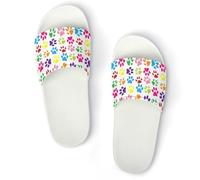 Qjjinxior Pantuflas antideslizantes, deslizadores de pata de perro para hombres y mujeres, toboganes de ducha, Estilo blanco, 38 2/3 EU