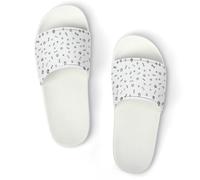 Qjjinxior Pantuflas antideslizantes, deslizadores plateados brillantes con purpurina para hombres y mujeres, toboganes de ducha, Blanco Estilo 1, 42 1/3 EU