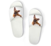 Qjjinxior Pantuflas antideslizantes, pata de bulldog francés y deslizadores de perro para hombres y mujeres, toboganes de ducha, Estilo blanco, 42 2/3 EU