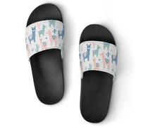 Qjjinxior Pantuflas antideslizantes, Zombies Dead Men Walking Body at Night Sliders para hombres y mujeres, toboganes de ducha, Estilo negro 1, 38 2/3 EU