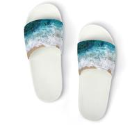 Qjjinxior Pantuflas antideslizantes, Zombies Dead Men Walking Body at Night Sliders para hombres y mujeres, toboganes de ducha, Blanco Estilo 2, 43.5 EU