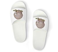 Qjjinxior Pantuflas antideslizantes, Zombies Dead Men Walking Body at Night Sliders para hombres y mujeres, toboganes de ducha, Estilo blanco, 36 1/3 EU