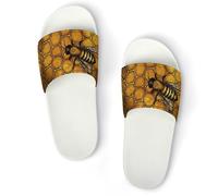 Qjjinxior Pantuflas antideslizantes, Zombies Dead Men Walking Body at Night Sliders para hombres y mujeres, toboganes de ducha, Blanco Estilo 3, 39 EU