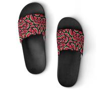 Qjjinxior Pantuflas antideslizantes, Zombies Dead Men Walking Body at Night Sliders para hombres y mujeres, toboganes de ducha, Estilo negro 4, 39 EU