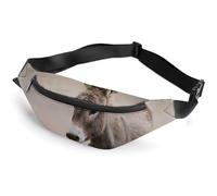 Qjjinxior Riñonera ajustable con diseño de gato de la suerte para correr, caminar, senderismo, Donkey Cute, 36*15cm