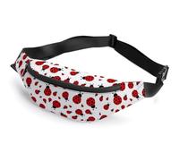 Qjjinxior Riñonera ajustable con patrón de cachemira dorada, para correr, caminar, senderismo, Patrón de mariquitas infinito moteado, 36*15cm