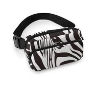 Qjjinxior Riñonera ajustable con textura de pared de ladrillo rojo para correr, caminar, senderismo, Zebra Stripes, 20x13cm