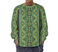 Qjjinxior Sudadera de manga larga con cuello redondo, calavera y huesos cruzados, suéteres casuales ligeros para hombre, Nativo americano, XL