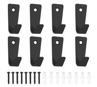 QJKEJI 8 Pcs Ganchos Percheros Pared Negros, Colgadores Pared Pequeños, Ganchos Pared, Perchas Pared, Percha Pared Ganchos para Colgar Ropa Toallas Llaves Bolsos Hogar Baño Cocina de Ganchos