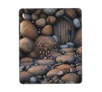 QJKFDHG Alfombrilla de mouse con diseño de cueva Hobbit con reposamuñecas, alfombrilla de escritorio personalizada única para juegos y oficina para mayor comodidad y estilo