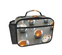 QJKFDHG Bolsa de almuerzo aislada con diseño de animales extraños para hombres y mujeres, lonchera personalizable con correa extraíble, bolsa de gran capacidad con múltiples compartimentos para el