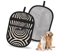 QJKFDHG Guantes de depilación electrostáticos de mascotas en blanco y negro, cepillo mágico reutilizable para pelo de perro y gato, removedor de pelo para sofá, alfombra, asiento de coche y ropa