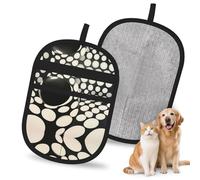 QJKFDHG Guantes electrostáticos de eliminación de pelo de mascotas en blanco y negro, cepillo mágico reutilizable para pelo de perro y gato, removedor de pelo para sofá, alfombra, asiento de coche y