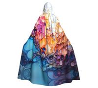 QJKFDHG Poncho personalizado único, sudadera con capucha pesada para mujeres y hombres, perfecto para Halloween, cosplay y fiestas, BubbleCosmosRise