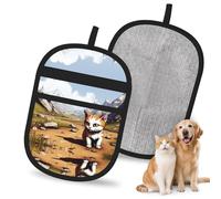 QJKFDHG The Cute Cat in the Sunflower Field - Guantes electrostáticos para depilación de mascotas, cepillo mágico reutilizable para pelo de perro y gato, removedor de pelo para sofá, alfombra, asiento