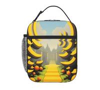 QJKFDHG The Path Leading to The Sky - Lonchera aislada para hombres y mujeres, lonchera personalizable con correa extraíble, gran capacidad con múltiples compartimentos