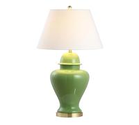 QJRGUY 20" x 20" x 33" Green Ceramic/Wrought Iron Table Lamp - Stylish and