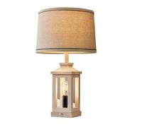QJRGUY 23.75" Retro Touch Table Lamp with Linen Shade USB C+A Ports Bedroom and Nightstand Suitable for Living Room, Dormitory, Office,(White)