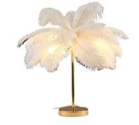 QJRGUY 25 Real Ostrich Feather Lamp, Easy Install, Versatile and Comfortable Lighting (Pink)