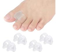 QJRGUY 4 Pairs Clear Separators,Toe Spacer Corrector,Gel Toe Separators, Suitable for Bunion Relief,Separating Overlapping Toes Drift Pain