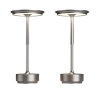 QJRGUY 5x5x11 Inch Rechargeable Cordless Table Lamp with Memory Function - Brown, Silver & Pink (Pink-2)