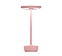 QJRGUY 5x5x11 Inch Rechargeable Cordless Table Lamp with Memory Function - Brown, Silver & Pink (Pink-2)